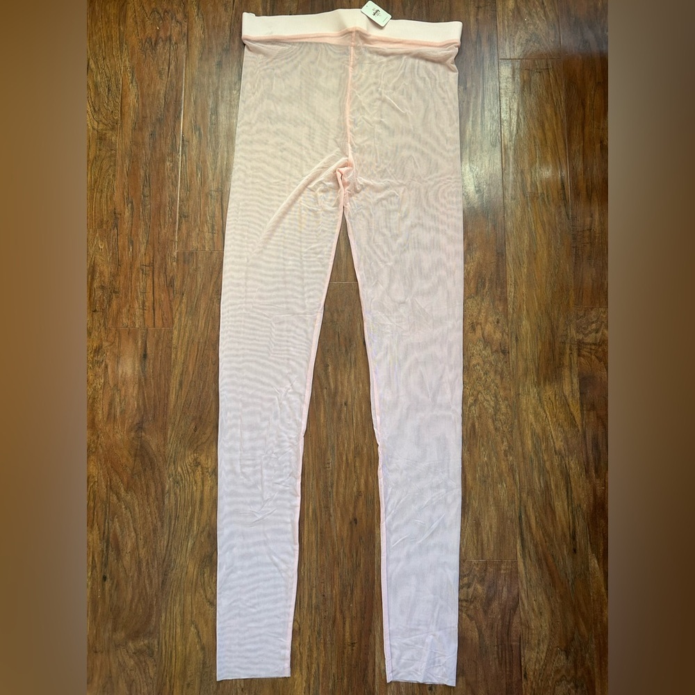 Free People Sheer Mesh Leggings Intimately Free Pink Size XL NWT Festival - Picture 4 of 11